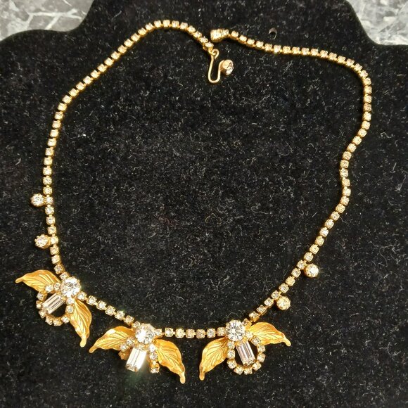 Vintage choker with crystals - Picture 1 of 8